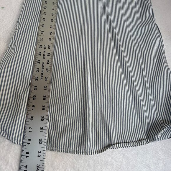 Marine Layer Womens Striped Button-Front Short Sleeve Shirt Dress Small Blue - Picture 9 of 9